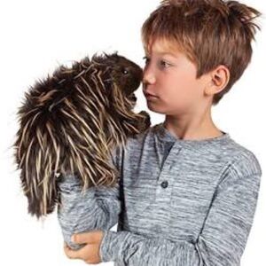Folkmanis Realistic Soft Porcupine Hand Puppet 13”